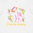 thumbnail image 4 of Inktastic I Love My Mommy Unicorn with Pink and Yellow Flowers Boys or Girls Baby T-Shirt, 4 of 5
