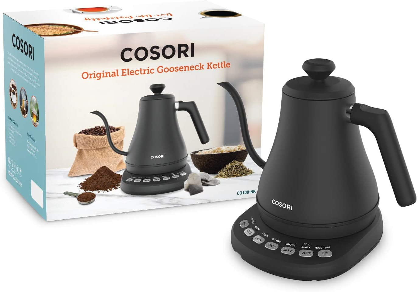 Cosori Smart Electric Gooseneck Kettle Black (CS108-NK) KAAPGKCSSUS0005