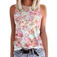 thumbnail image 1 of Playeras,Blusas y Tops,Ropa para Mujer Workout Tank Tops Camiseta sin mangas de verano para mujer Camiseta sin mangas con estampado informal Camiseta sin mangas con cuello en V (Pink, M), 1 of 4