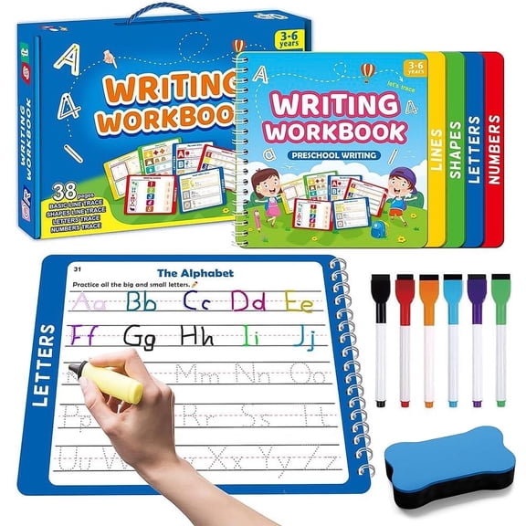 Preschool Learning Toys for Kids 3-6 Years Boy Girl, Handwriting Practice Educational Toddlers Toys 3 4 5 6 Years Boys Girls