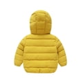 thumbnail image 4 of YYDGH Winter Zipper Coat for Kids Baby Boys Girls Cute Puffer Bear Ear Hoods Padded Jacket Winter Coat Infant Toddler Outwear(Yellow,12-18 Months), 4 of 8