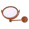 thumbnail image 3 of 8-in Wall Mounted Make-Up Mirror 5X Magnification in Brushed Bronze, 3 of 11