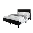 thumbnail image 2 of Home Design Norton Solid Wood King Platform Bed With Slats Support, No Box Spring Required, Black, Easy Assembly, 2 of 10