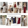 thumbnail image 4 of BTFBM Wide Leg Pants Woman Spring Pockets Loose Flowy Trousers Lounge Palazzo Pant Beach Vacation Clothes, 4 of 9