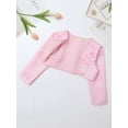 thumbnail image 6 of iiniim Kids Girls Open Front Beaded Wedding Flower Girls Shurg Bolero Cardigan Long Sleeve Princess, 6 of 7