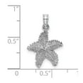 thumbnail image 2 of 14k White Gold White Sea shell Nautical Starfish With Beaded Texture Charm 20x15.5mm Wide 2.9mm Thick Pendant Necklace f, 2 of 2