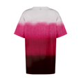 thumbnail image 6 of TQWQT Womens Plus Size Summer Tops Sexy Plus Size Tops Gradient Print V Neck Plus Size Tops Short Sleeves Dressy Casual Tee Shirts Loose Fit Clothes for Women Red 3XL, 6 of 6