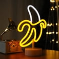 thumbnail image 3 of Letrero LED decorativo con forma de banana y neón ENUOLI, 30 x 18 cm, amarillo, 3 of 9