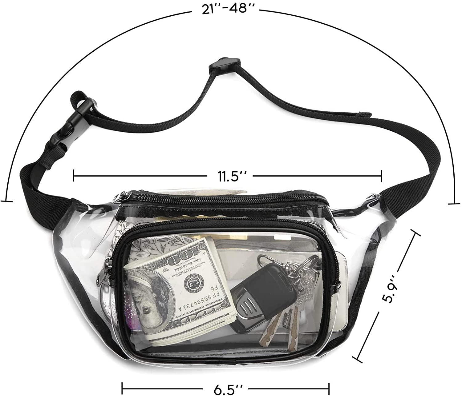 Walmart clear cheap fanny pack