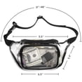 thumbnail image 2 of Riñonera transparente, bolsa transparente aprobada por el estadio, riñoneras pequeñas impermeables con correa ajustable para festivales, caminatas, eventos en estadios, días de juego, conciertos y, 2 of 7