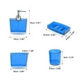 thumbnail image 2 of Unique Bargains 4Pcs Lightweight Bathroom Accessories Set Blue, 2 of 4
