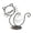 A, variant on B Black Concise Cat Silhouette Plant Stand With Test Tube Vase Ideal For Propagating Plants Or Displaying Single Stem Flowers