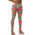 thumbnail image 5 of ZVNAΖH Men's Thermal Underwear Bottoms, Striped Leggings for Men, U-Shaped Design Breathable Tights, Holiday Clearance Sale, Sizes M-XXL, 5 of 7
