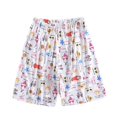 thumbnail image 2 of SWSMCLT Women's Cotton Pjs Summer Pajama Shorts Comfy Thin Cute Trendy Spandex Soft Knee Length Elastic Pajamas White XX-Large, 2 of 5