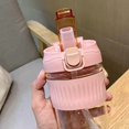 thumbnail image 4 of Glass Coffee Mug With Spill Proof Lid & Straw - 350ml, Pink | Reusable Glass Coffee Cup With Two Drinking Options - Glass Travel Mug With Silicone Sleeve | Leak Proof, Non-slip & Easy To Clean, 4 of 5