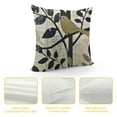 thumbnail image 4 of Creowell  Spring Summer Vintage Birds with Leaves Decorative Throw Pillow Covers Retro Rustic Farm Grey Birds Sitting on The Tree Branch Pillow Cushion Cover Home Pillow Case, 4 of 5