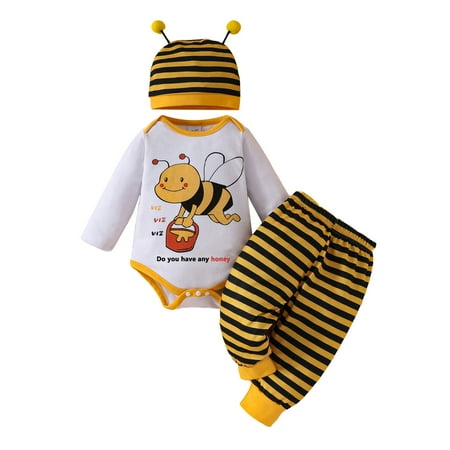 

TJAZFJPA Fourth of July Baby Girl Outfit Boys Girls Long Sleeve Cartoon Prints Romper Bodysuit Striped Pants Hat Outfits Toddler Ballet Outfit Tutu Spring Outfits for Girls