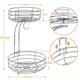 thumbnail image 2 of 2 Tier Fruit Basket With Banana Holder, Standing Daily Kitchen Modern Fruit Bowl, Practical Fruit Baskets Vegetable Basket Made Of Metal, Black Banmo, 2 of 5