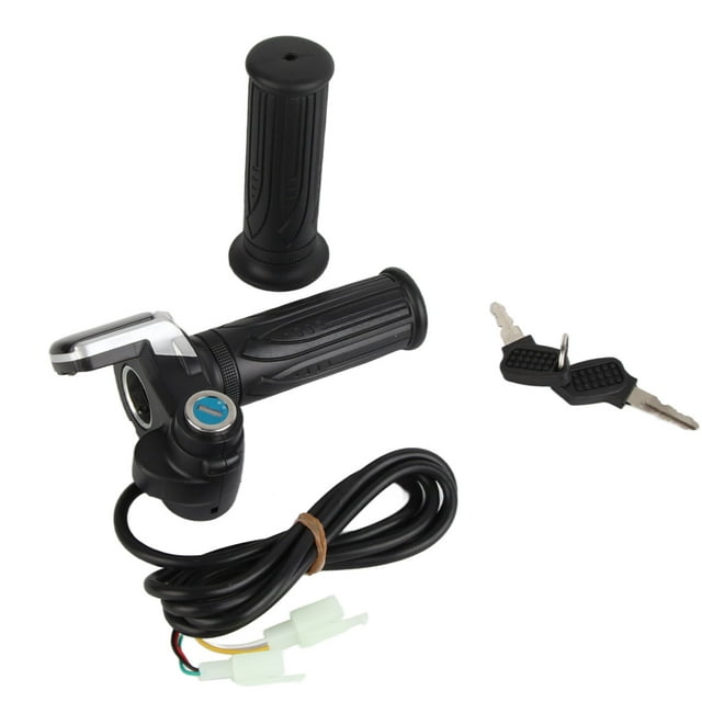 36 V medio-Acelerador giratorio con indicador LED de potencia y cerradura de llave para bicicletas eléctricas y scooters