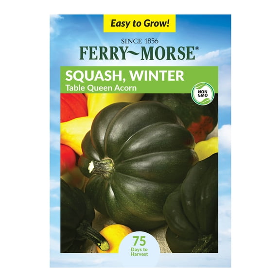 Ferry-Morse 2.3G Squash Table Queen Acorn Annual Vegetable Seeds, Full Sun