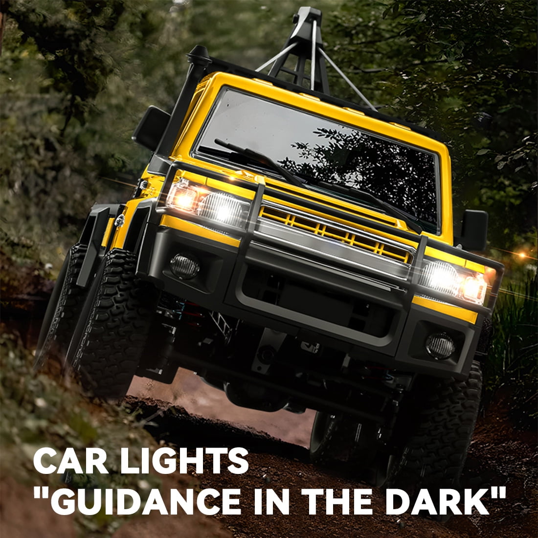 All-Terrain RC Crawler Car, 1/12 Scale 2.4G Full-proportional 4WD RC Climbing Car Engineering Vehicle with Functional Crane, Liftable Hook & 2-Speed, Collectible Gift for Adult(RTR Version)