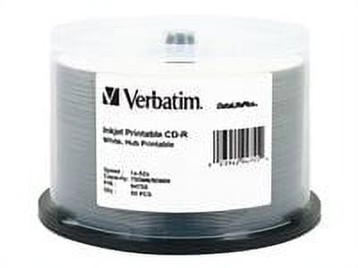 700 MB/80 min 52x Spindle CD-R DataLifePlus Printable Recordable Disc - White (50/Pack)