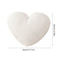 thumbnail image 4 of Heart-Shaped Throw Pillow | Soft Polyester Cushion 17.7x13.8in | Decorative White or Red Accent for Sofa, Bed, Romantic Gift | Durable Stitching, Cozy Support, 1 Piece, 4 of 7