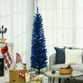 thumbnail image 2 of HOMCOM Pencil Artificial Christmas Tree, Pencil Xmas Tree, Deep Blue, 2 of 9