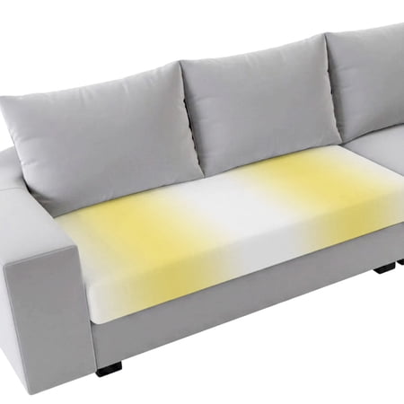 Couch Cushion Covers Ombre Yellow White Sofa Cushion Cover Stretch Seat Covers Gradient Color Sofa Slipcovers Soft Furniture Protector for Sectional Sofas Living Room Medium-1 Piece