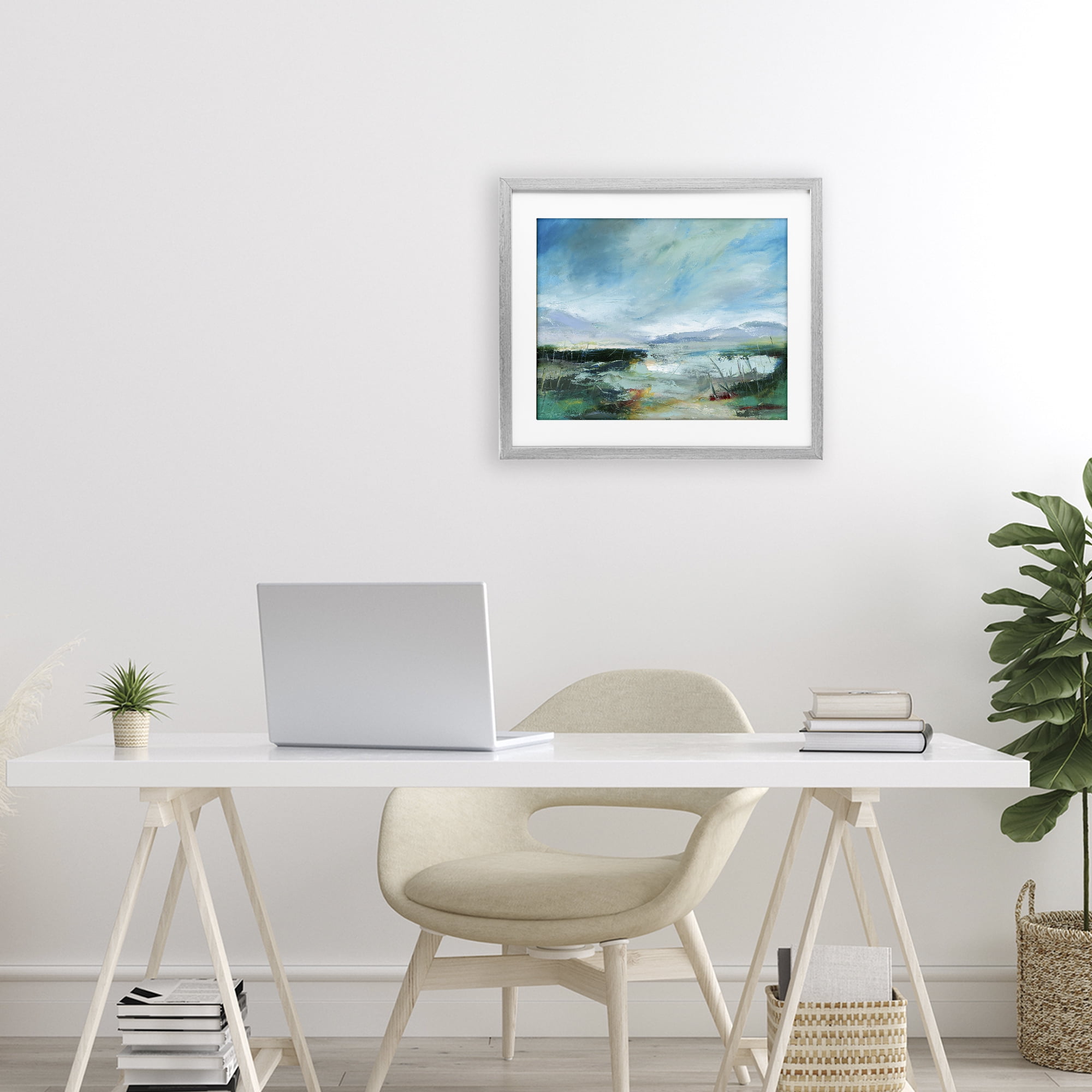 Stupell Industries Days By The Loch Gray Framed Print Under Glass, design by Lesley Birch