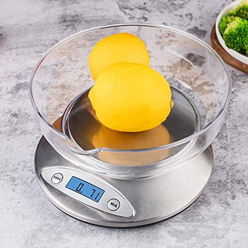 Digital Food Scale Kitchen Weighing Scale Electronic Removable Measuring Bowl 