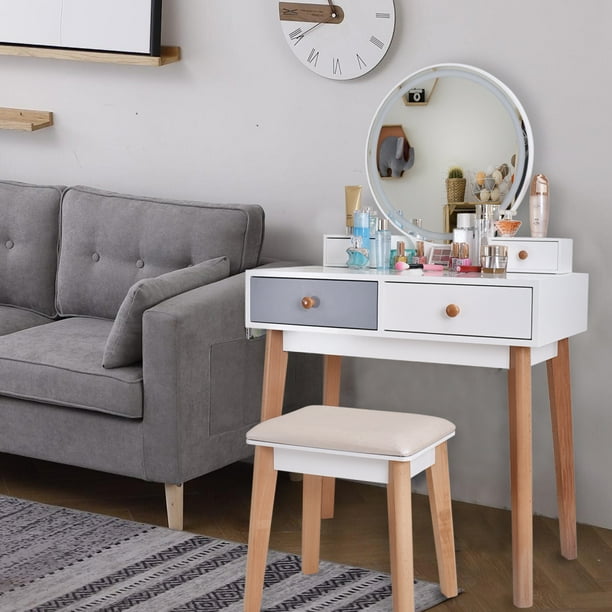 White makeup vanity table picture ideas, led vanity mirror medium size of lights australia home picture photos and stool set in espresso. walmart