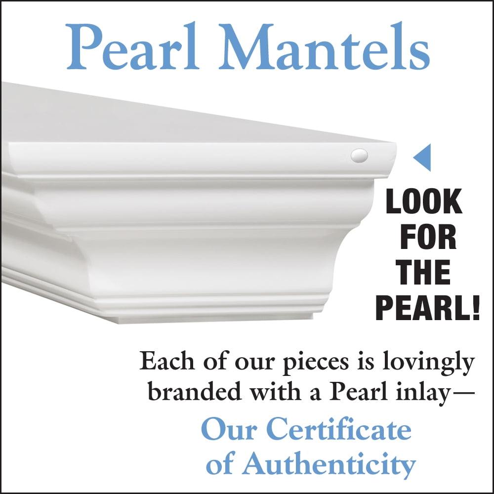 Pearl Mantels Crestwood Clean, Sophisticated Premium White MDF Mantel Shelf, 72"L x 10"D x 5"H, Crisp White Paint
