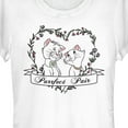 thumbnail image 2 of Junior's Aristocats Purrfect Pair Graphic Tee White Small, 2 of 3