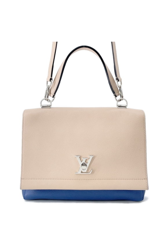 Pre-Owned Louis Vuitton Calfskin Denim Ankle Lockme 2 Handbag M41793 LOUIS VUITTON 2-way...
