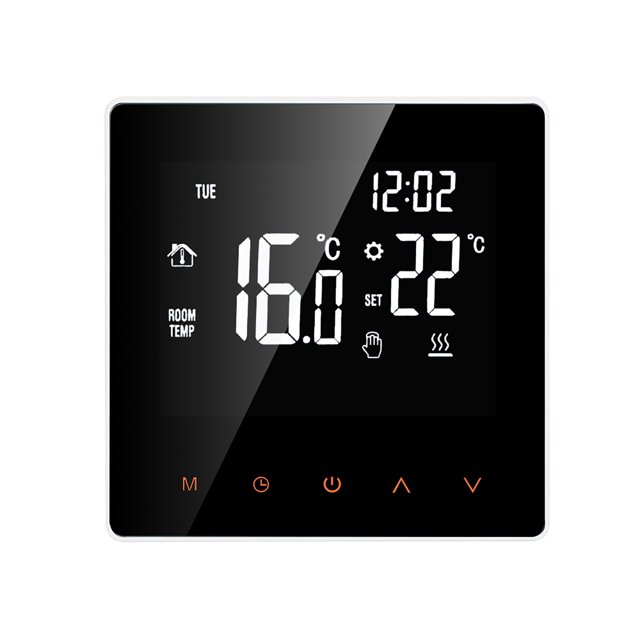 Smart Thermostat Water/Gas Boiler Digital Temperature Controller Touchscreen LCD Display Week Programmable -freeze Function Water Heating Thermostat for Home School Office Hotel