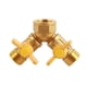 thumbnail image 2 of Conector de grifo doble manguera de 2 vías ANGGREK para riego de jardín de Latón G1/2, 2 of 8