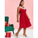 thumbnail image 2 of Tamaño además de terciopelo de Navidad una línea vestido del tanque Rosegal  Vestidos casuales de talla grande, 2 of 5