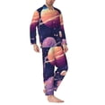 thumbnail image 2 of Fotbe Planet Pastel Galaxy Pijama de Hombre con Estampado de Manga Larga, Conjunto de 2 Piezas, Ropa de Dormir Suave y Cómoda con Bolsillos-XX-Large, 2 of 7