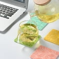 thumbnail image 3 of serony 1/2/3/5 Cup Silicone Heat Resistant Coffee Mug Table Mat Reusable Household Pad Ribbed Tableware Placemat Protector Green 1 Pc, 3 of 6