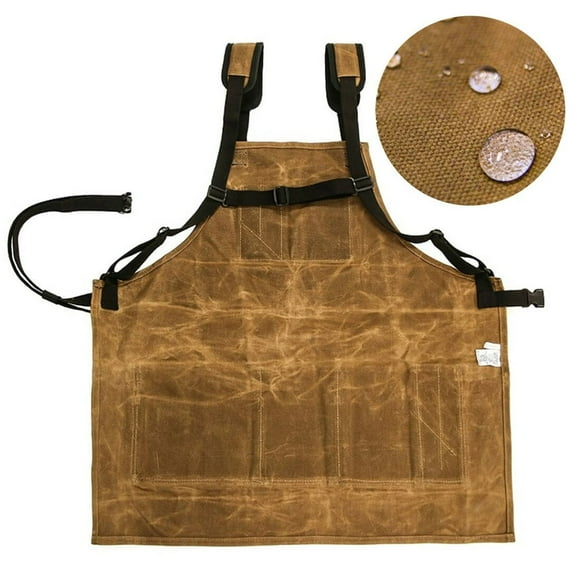 Waxed Canvas Tool Apron Carpenter Aprons Woodworking Aprons for Men Women