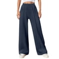 thumbnail image 2 of Sweatpants for Women 2026 Spring Fall Elastic High Waist Wide Straight Leg Casual Loose Sweat Pants with Pockets, 2 of 9