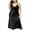 Black, variant on Oversized Sleeping Skirt For Women Sleeveless Nightgowns Back Hollowed-Out Nightshirt V-Neck Sleepshirts Solid Color Sleepwear Sling Short Pajama Dress