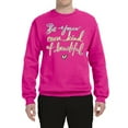 thumbnail image 2 of Positivity saying Pop Culture Unisex Crewneck Graphic Sweatshirt, Fuschia, 2XL, 2 of 3