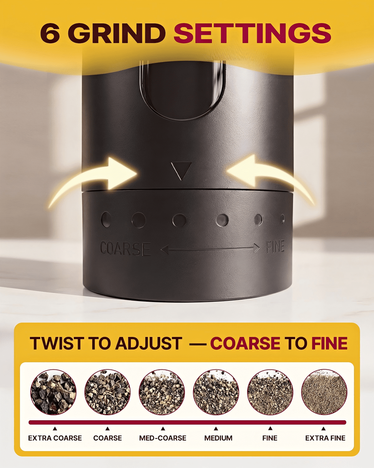 Katbite Electric Salt and Pepper Grinder Set, Usb Charging Base, Button Control, Adjustable Coarseness
