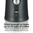 thumbnail image 4 of Hamilton Beach Custom Grind Electric Coffee Grinder, 14 Cups, Black, 4 of 10