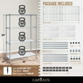 thumbnail image 2 of CAPHAUS NSF Adjustable Shelves Metal Wire Shelving Unit w/ Liners, Kitchen Storage Shelving, Metal Steel Storage Shelving, Garage Shelving Storage Organizer, Utility Shelf, 4-Tier No Wheels, Silver, 2 of 8