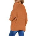 thumbnail image 2 of QWZNDZGR Womens Open Front Long Sleeve Chunky Knit Cardigan Sweaters Loose Outwear Coat, 2 of 4