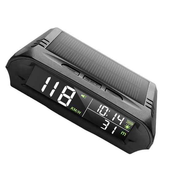 Solar Powered Car HUD Head Up Display 1000mAh Real Time Vehicle Info High Brightness Screen Easy Installation