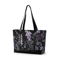 FORMRS Laptop Tote Bag for Women with 15.6" Computer Compartments Handbag, Light Purple Flowers